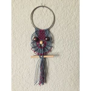Macrame Owl on Ring